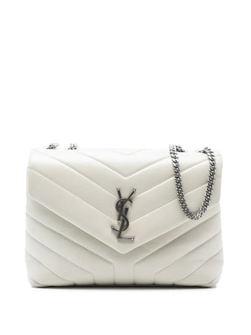 Saint Laurent Pre Owned 2020 Small Calfskin Monogram Loulou Shoulder Bag