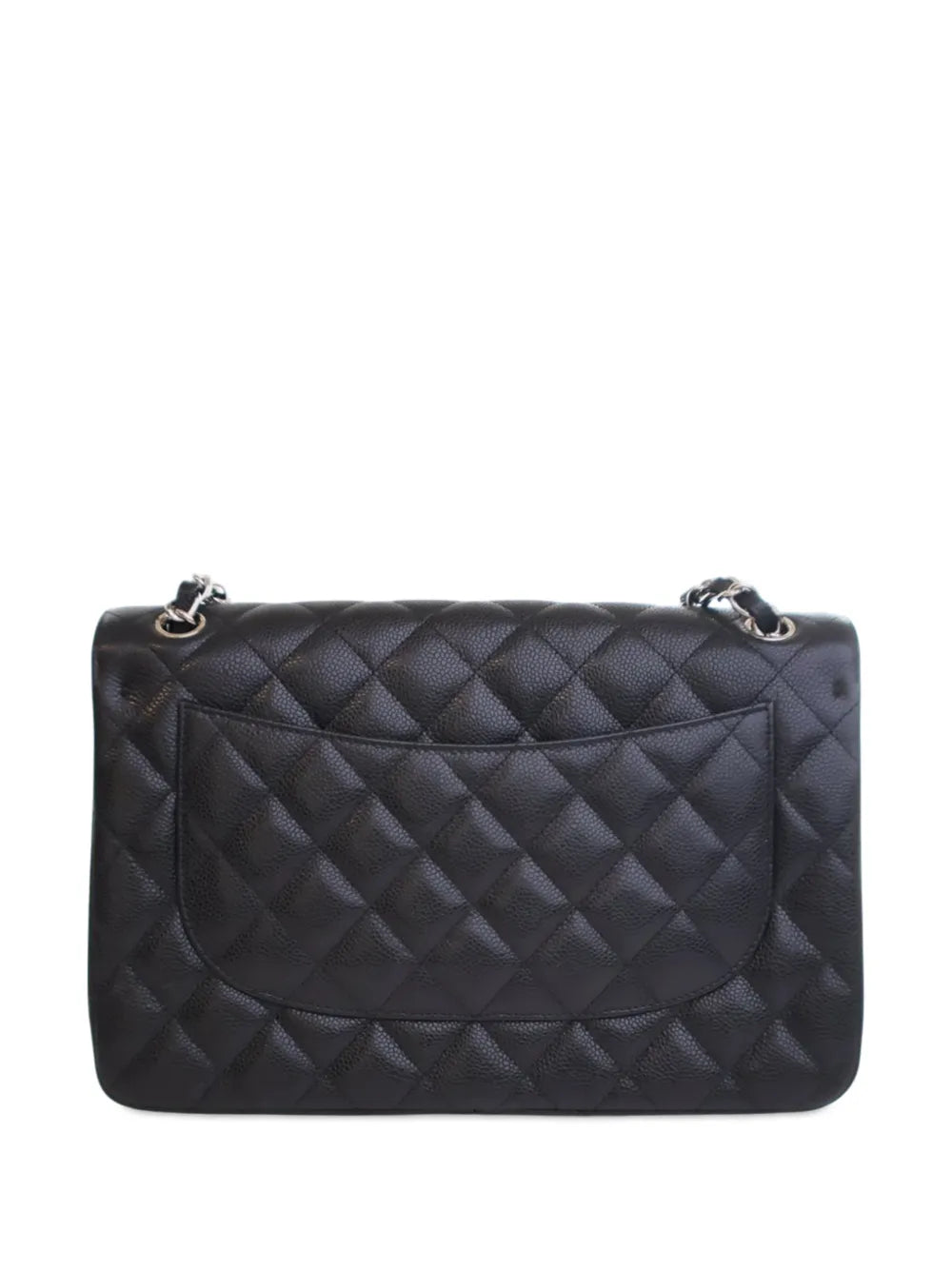 Chanel Pre Owned 2014 Jumbo Classic Caviar Double Flap Shoulder Bag