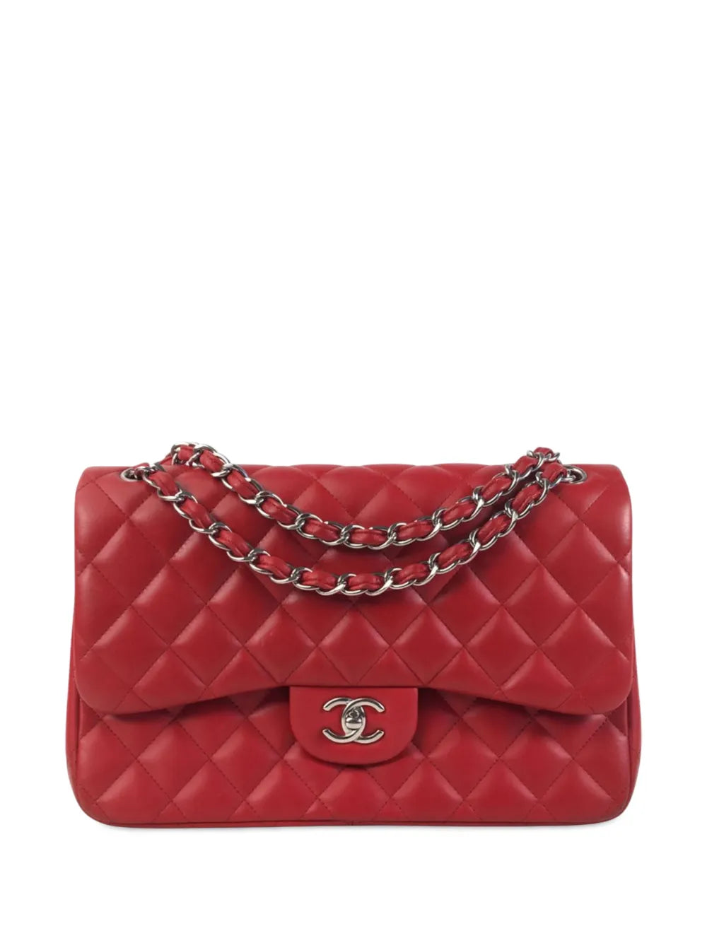 Chanel Pre Owned 2012 2013 Jumbo Classic Lambskin Double Flap Shoulder Bag
