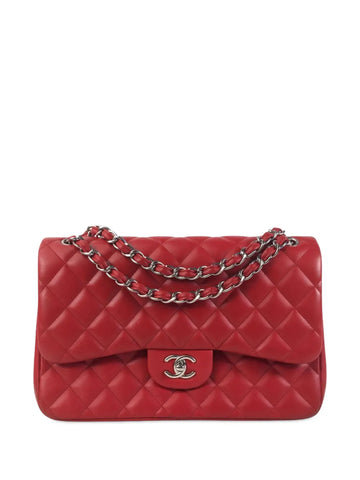 Chanel Pre Owned 2012 2013 Jumbo Classic Lambskin Double Flap Shoulder Bag