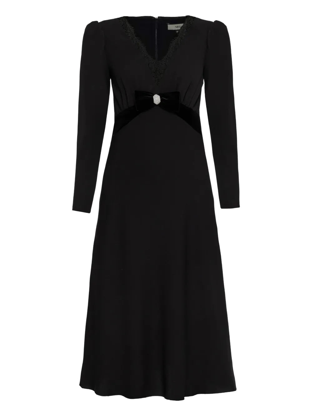 Nissa Crystal Detail Midi Dress