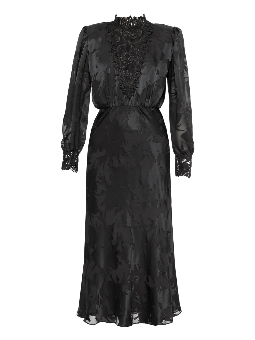 Nissa Lace Trim Midi Dress