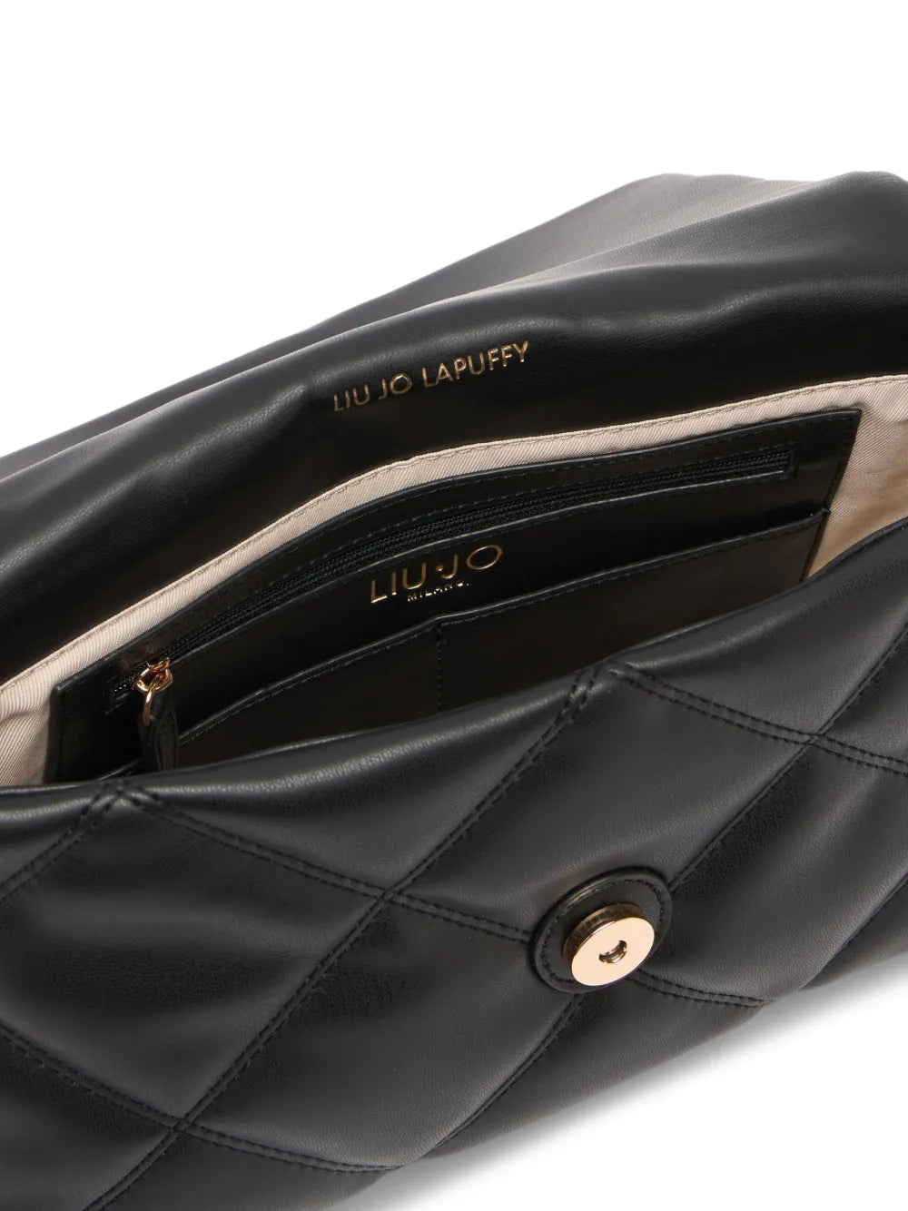 Liu Jo Lapuffy Quilted Logo Shoulder Bag