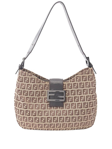 Fendi Pre Owned 2000 2010 Zucchino Canvas Shoulder Bag