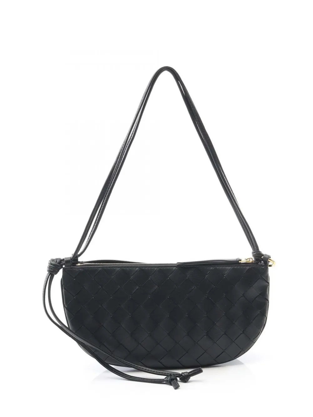 Bottega Veneta Pre Owned 2012 2025 Small Lambskin Intrecciato Gemelli Double Pouch Shoulder Bag