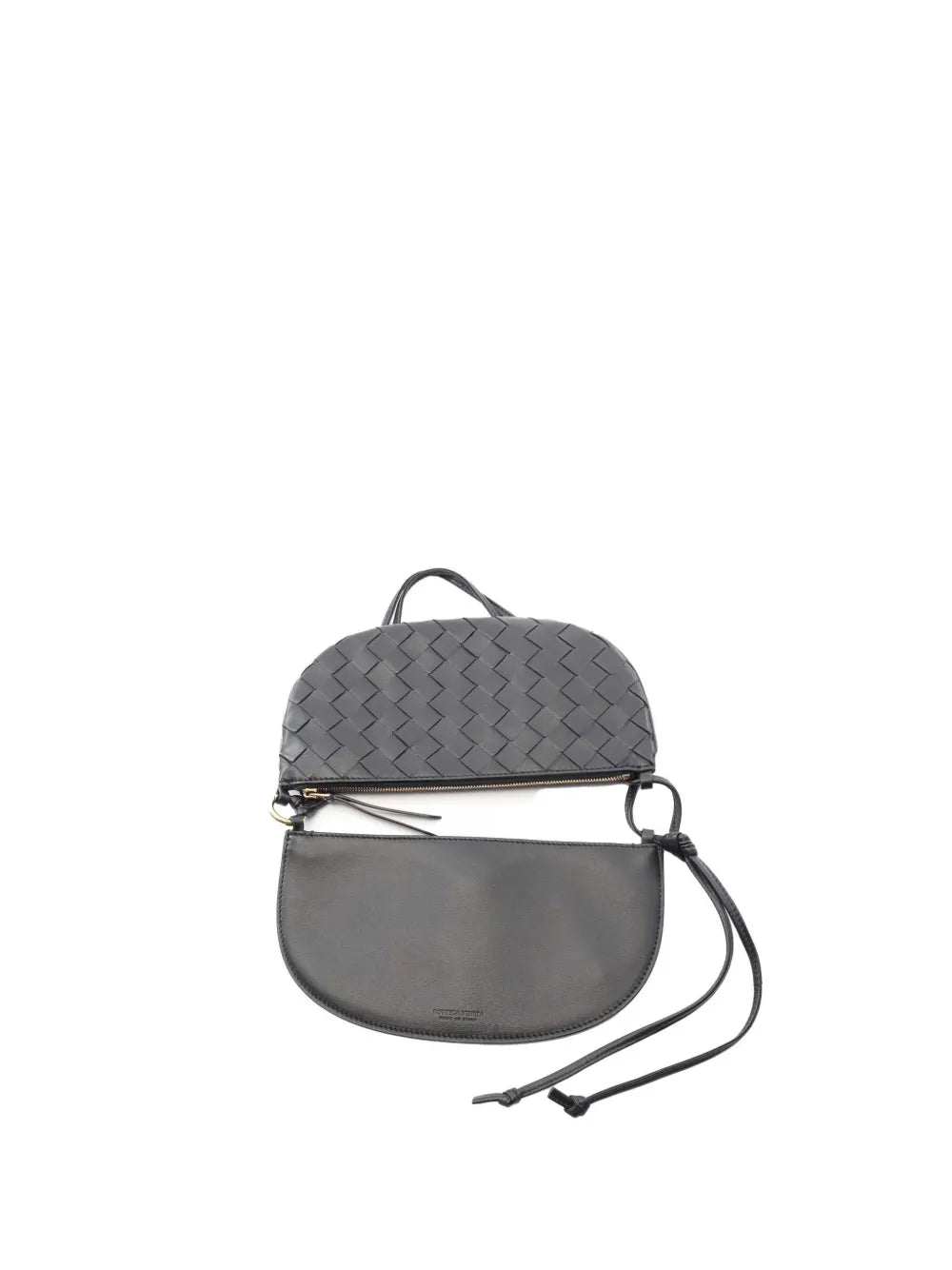 Bottega Veneta Pre Owned 2012 2025 Small Lambskin Intrecciato Gemelli Double Pouch Shoulder Bag