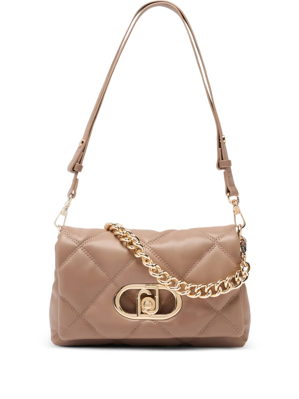 Liu Jo Lapuffy Quilted Metal Logo Shoulder Bag