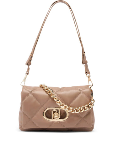 Liu Jo Lapuffy Quilted Metal Logo Shoulder Bag
