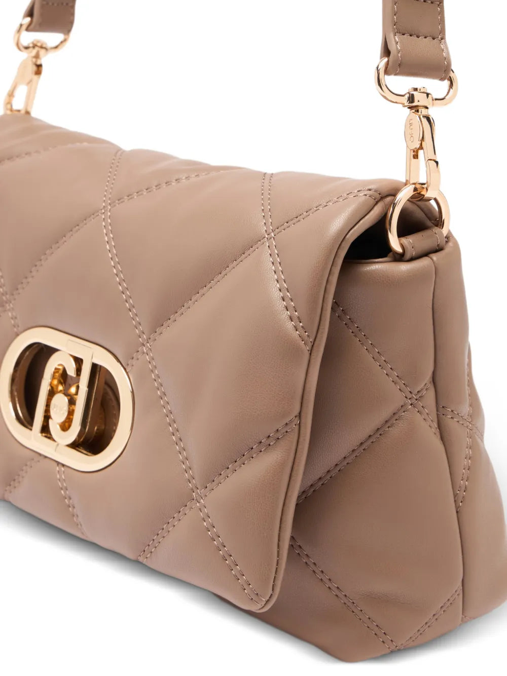 Liu Jo Lapuffy Quilted Metal Logo Shoulder Bag