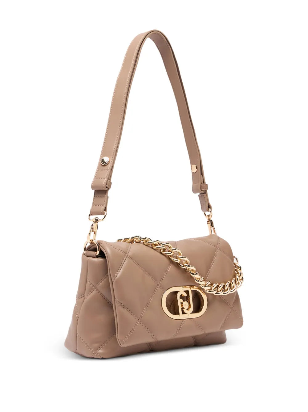 Liu Jo Lapuffy Quilted Metal Logo Shoulder Bag