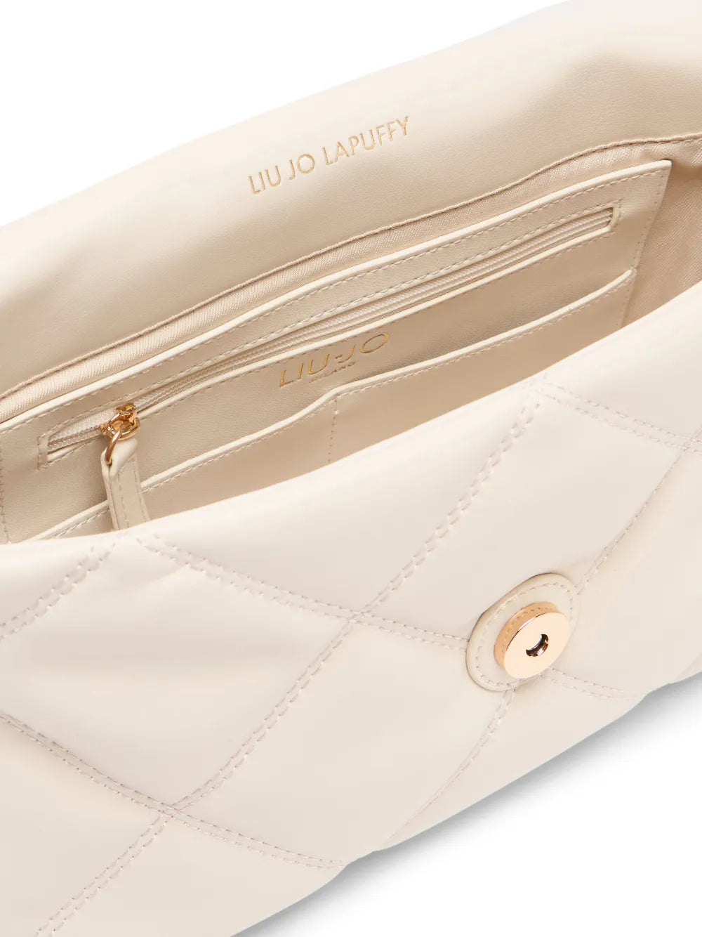 Liu Jo Lapuffy Logo Plaque Shoulder Bag