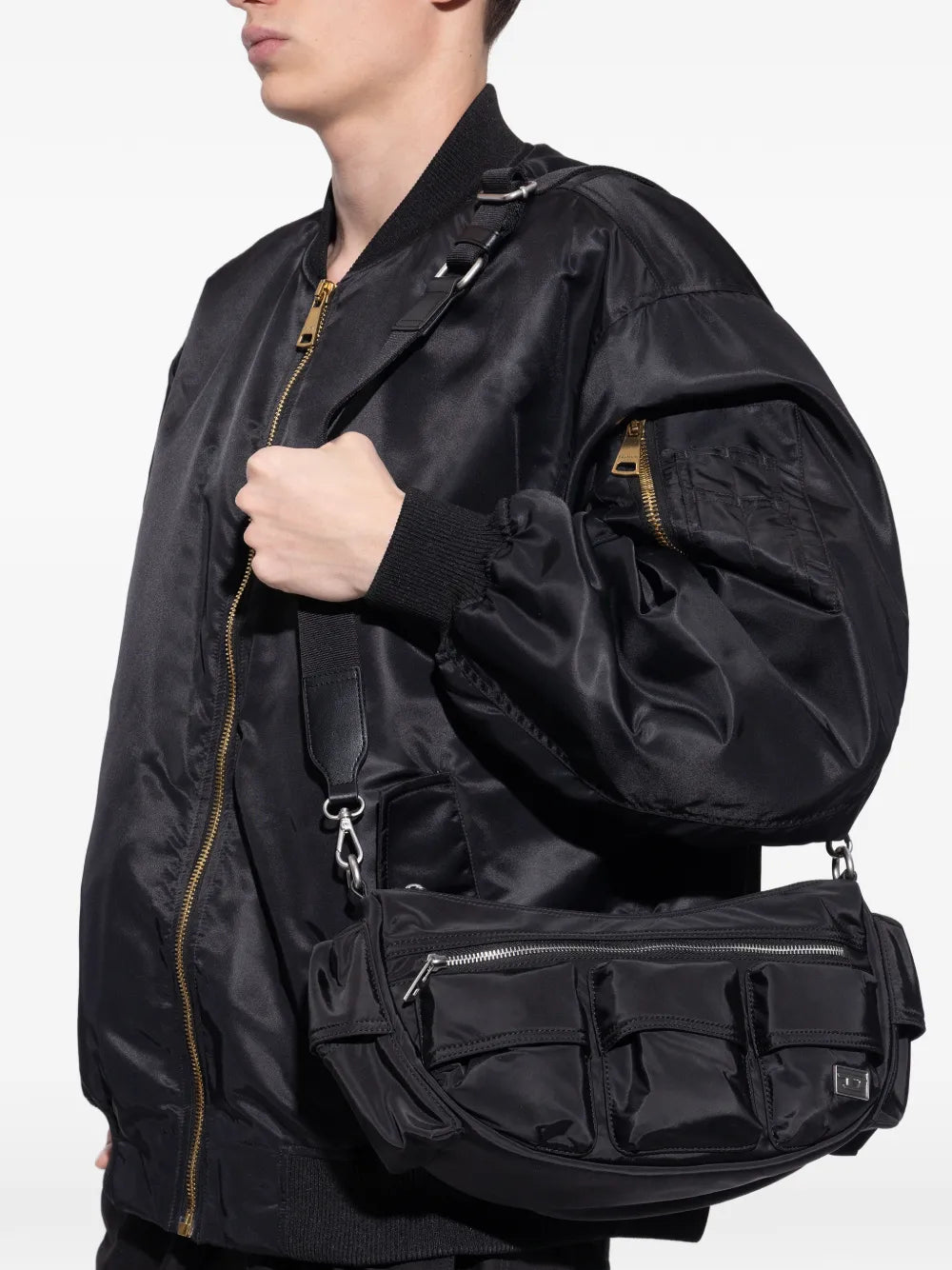 Diesel Multi Pkts Shoulder Bag