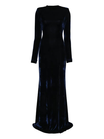 Miau By Clara Rotescu Long Sleeve Slit Maxi Dress