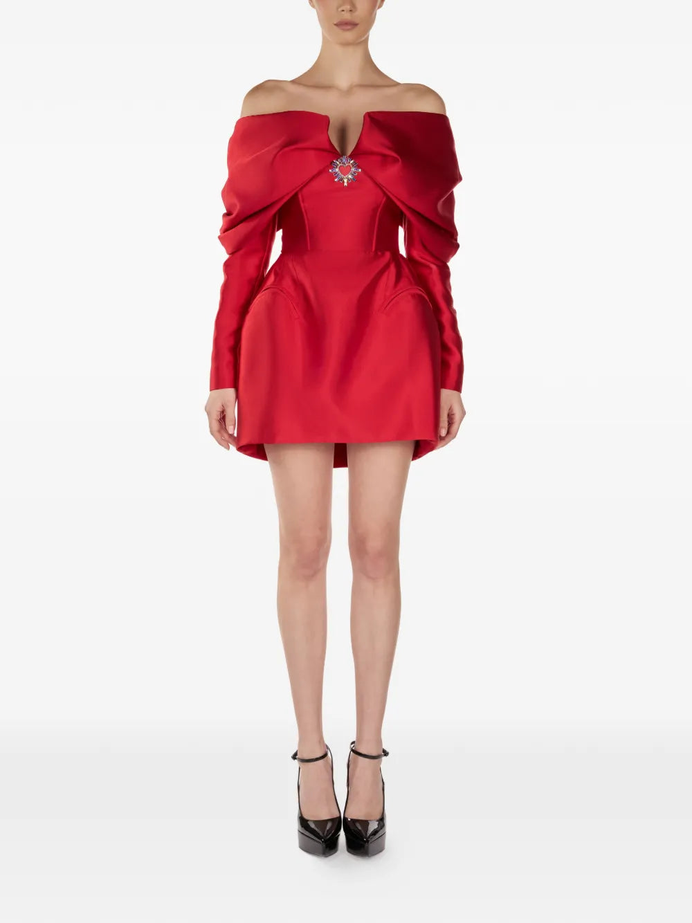 Araftu Off Shoulder Embellished Mini Dress