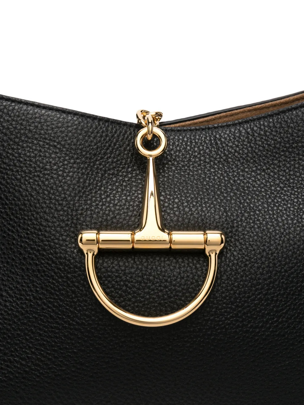 Gucci Horsebit Grained Leather Tote Bag