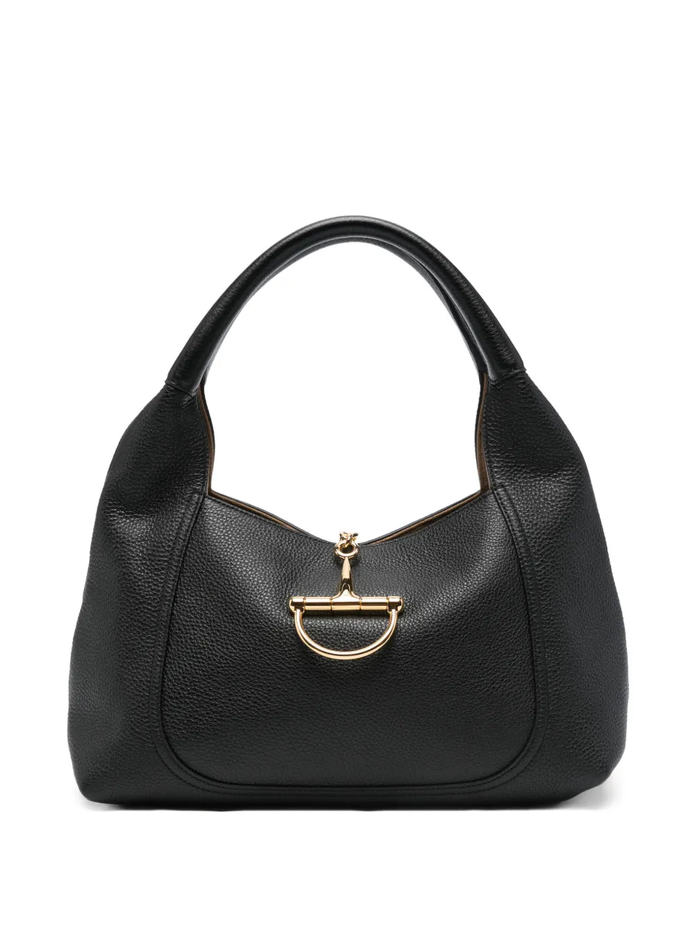 Gucci Horsebit Grained Leather Tote Bag