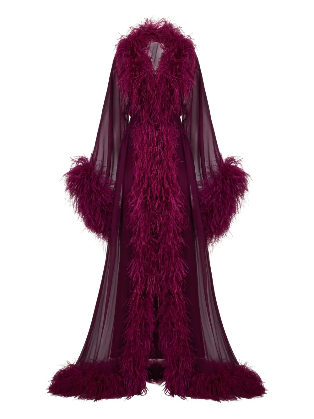 Taller Marmo Vedette Feather Maxi Dress