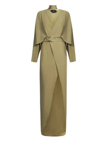 Taller Marmo Dunaway V Neck Belted Dress