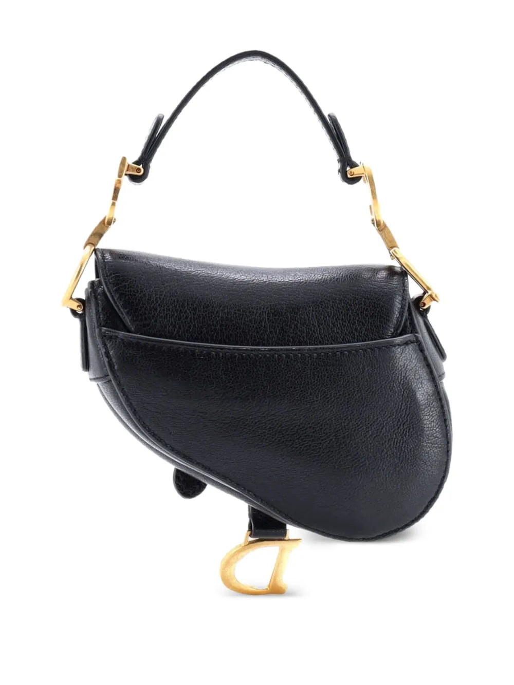 Christian Dior Pre Owned Saddle Handbag With Strap Leather Micro Shoulder Bag