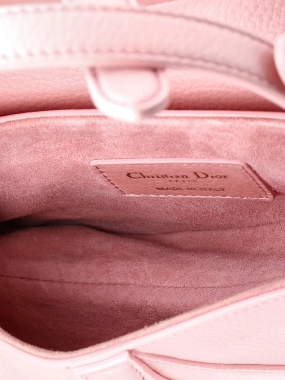 Christian Dior Pre Owned Saddle Handbag With Strap Leather Mini Shoulder Bag