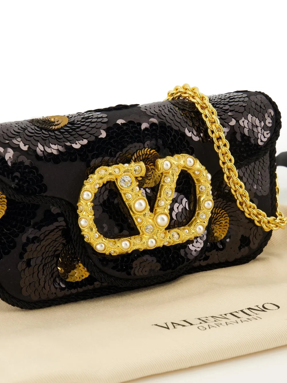 Valentino Garavani Small Loco Sequinned Shoulder Bag