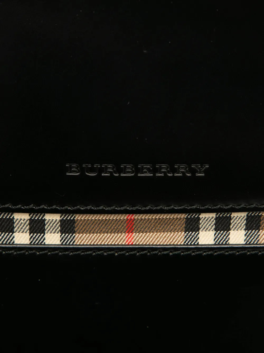 Burberry Pre Owned 2000 2017 House Check Trimmed Leather Shoulder Bag