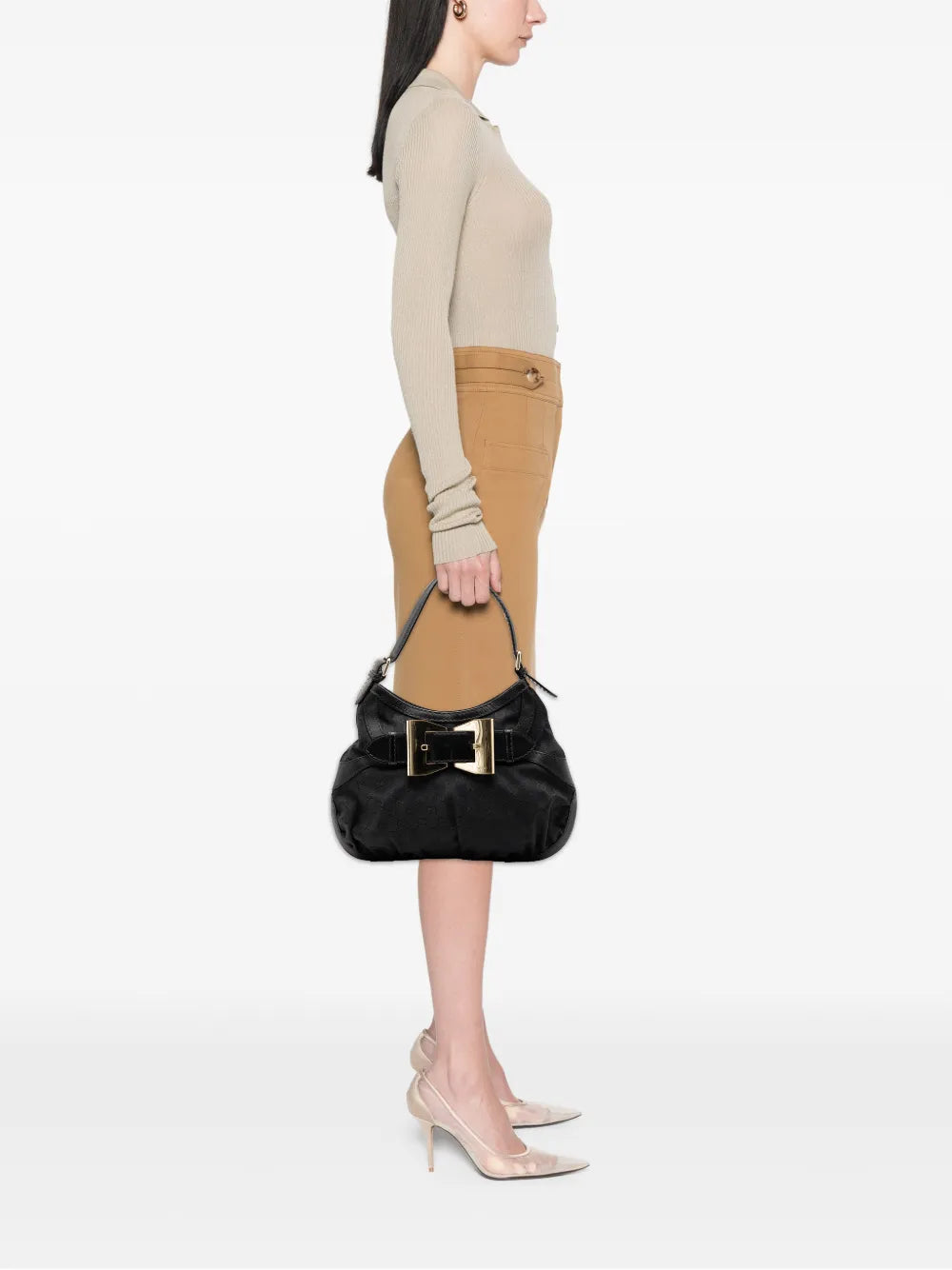 Gucci Pre Owned 2000 2015 Gg Canvas Dialux Queen Hobo Bag