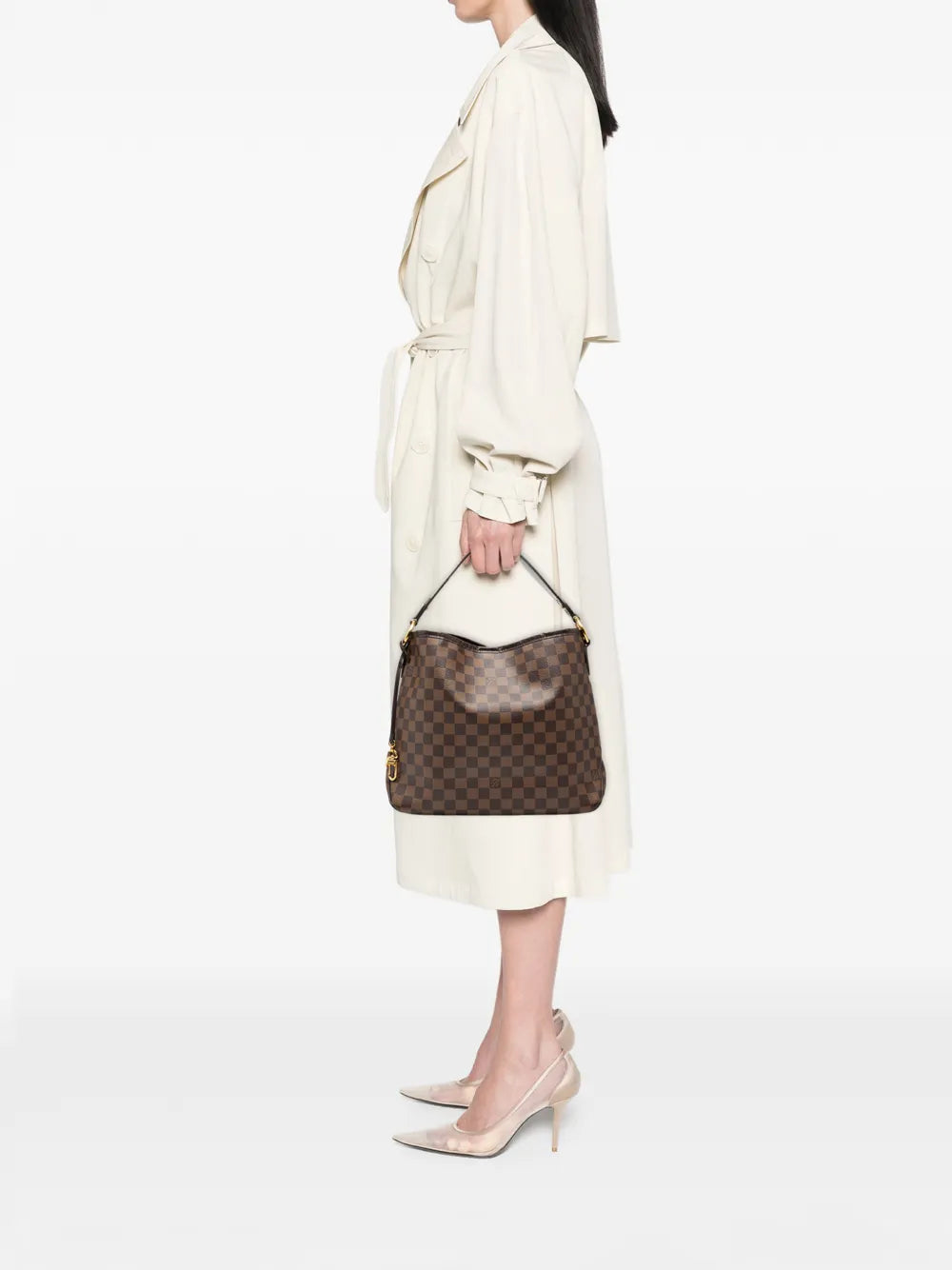 Louis Vuitton Pre Owned 2015 Damier Ebene Delightful Pm Shoulder Bag