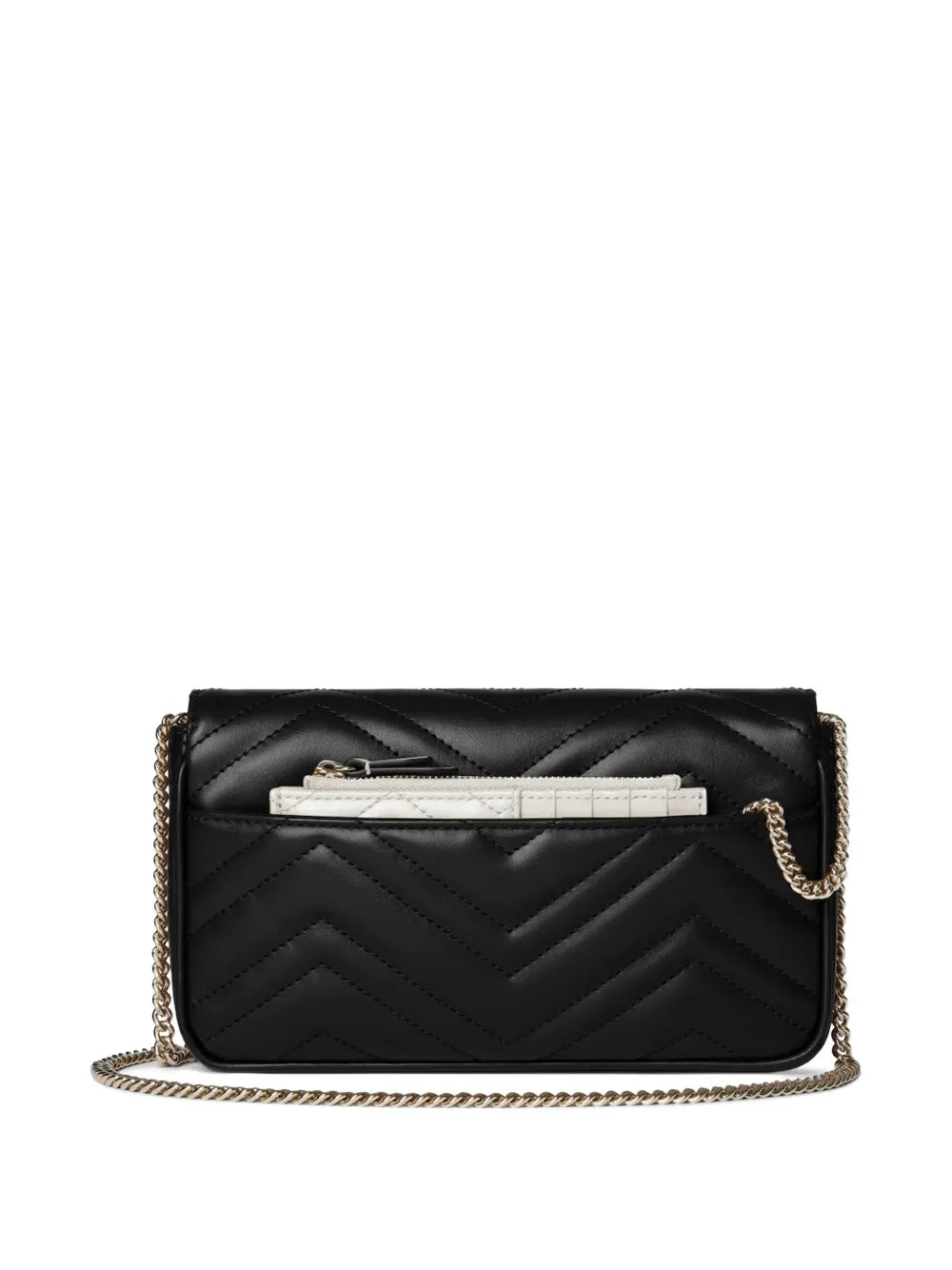 Gucci Small Gg Marmont Chevron Chain Shoulder Bag