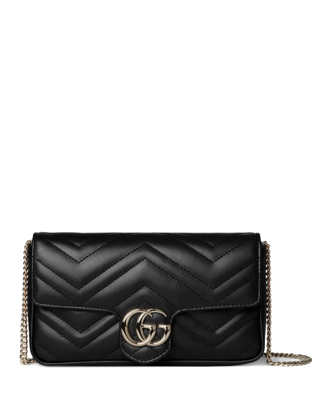 Gucci Small Gg Marmont Chevron Chain Shoulder Bag