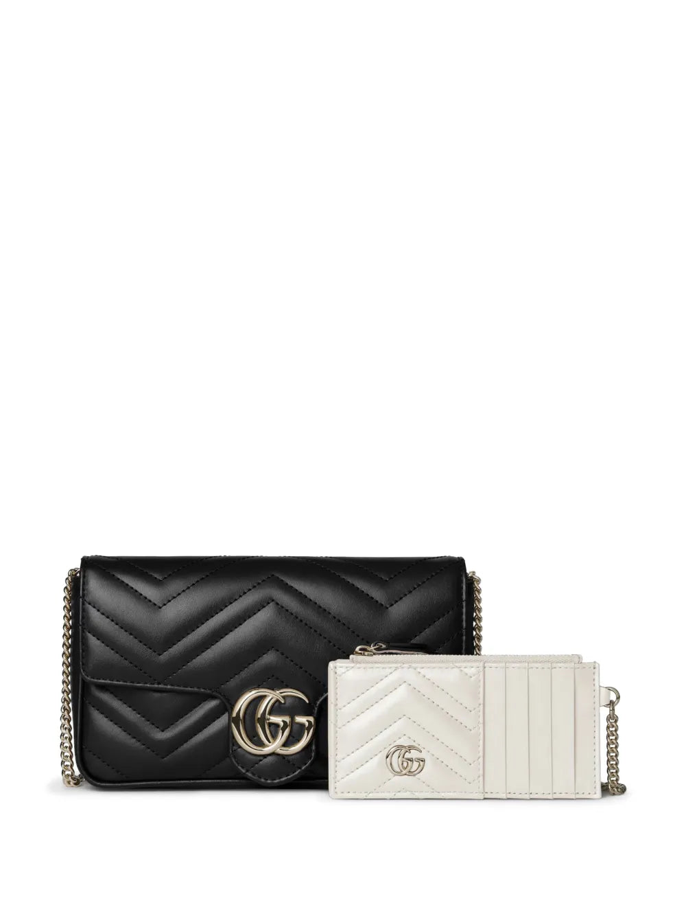 Gucci Small Gg Marmont Chevron Chain Shoulder Bag