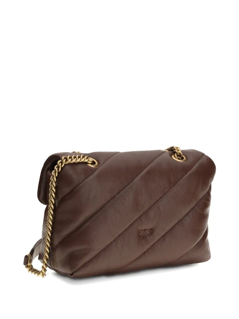 Pinko Love Quilted Chain Leather Shoulder Bag