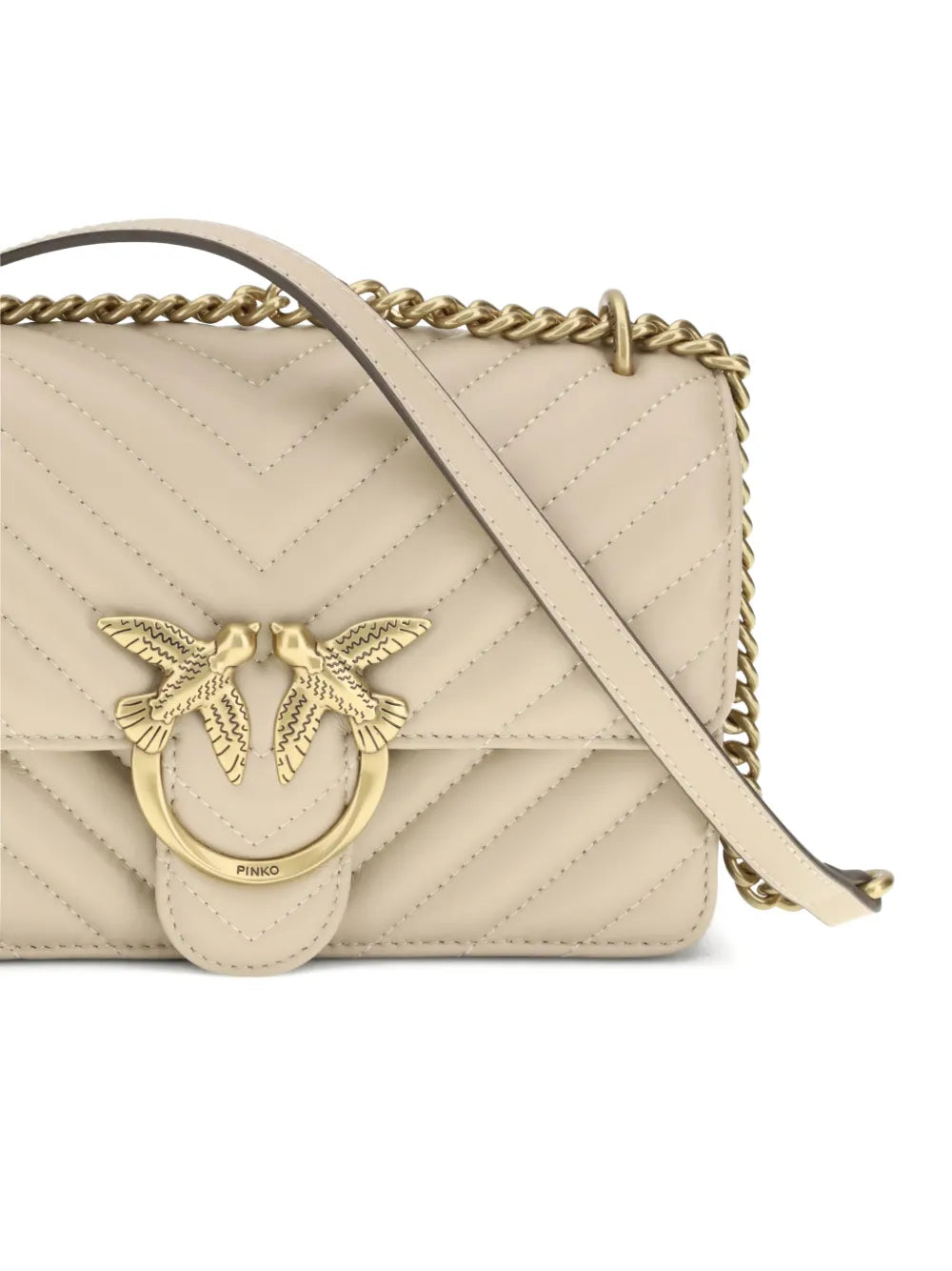 Pinko Love Chevron Chain Shoulder Bag