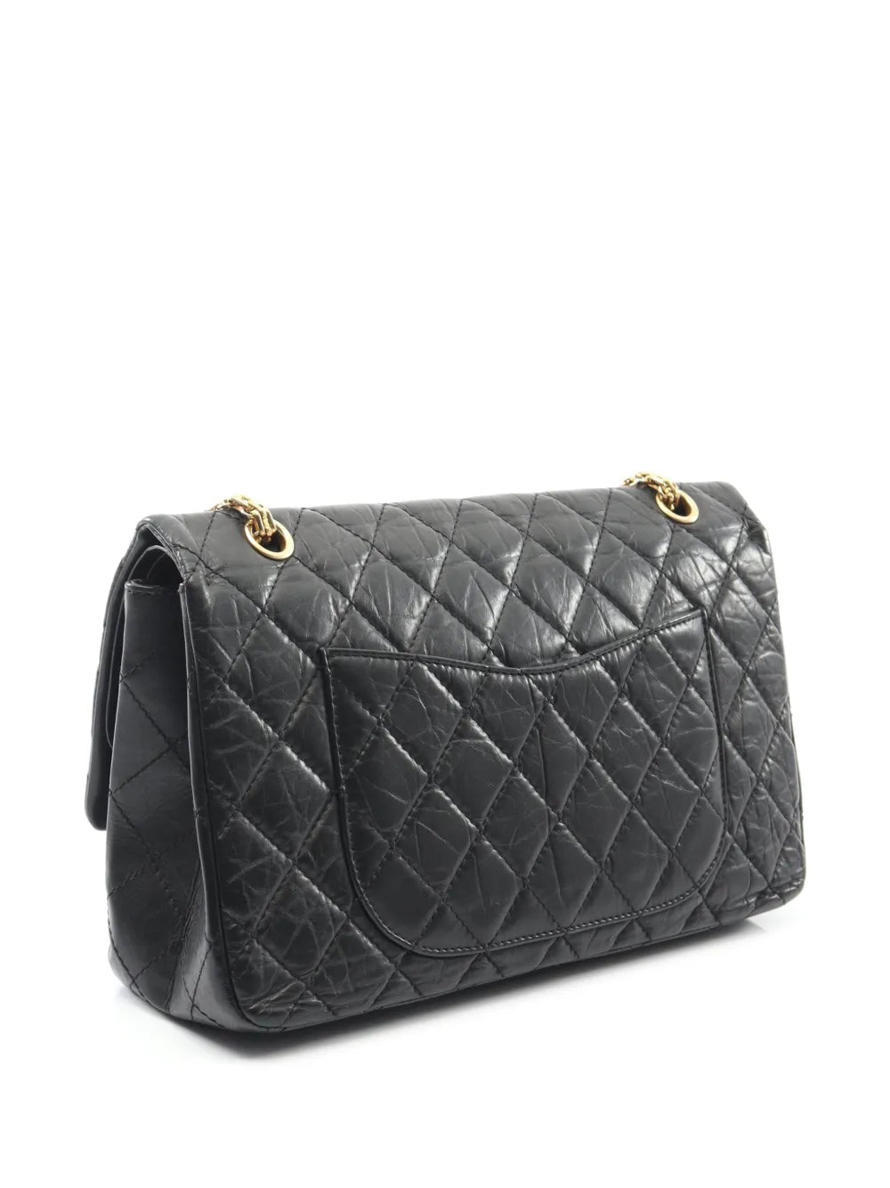 Chanel Pre Owned 2013 2014 Reissue 255 Aged Calfskin Double Flap 227 Shoulder Bag