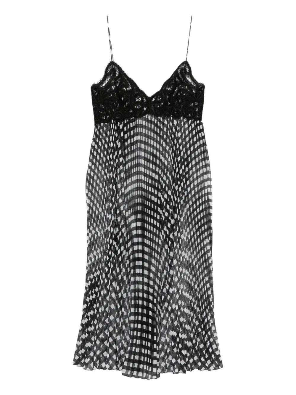 Ermanno Scervino Lace Panel Midi Dress