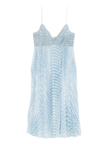 Ermanno Scervino Lace Pleated Midi Dress