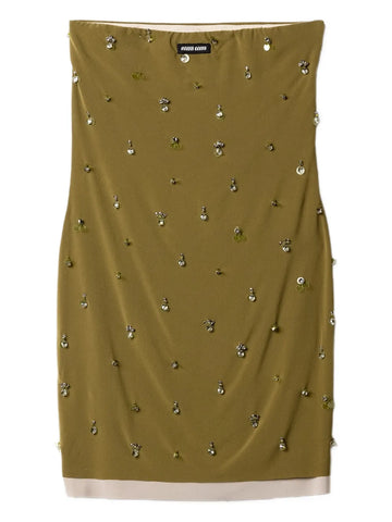 Miu Miu Knit Logo Label Mini Dress