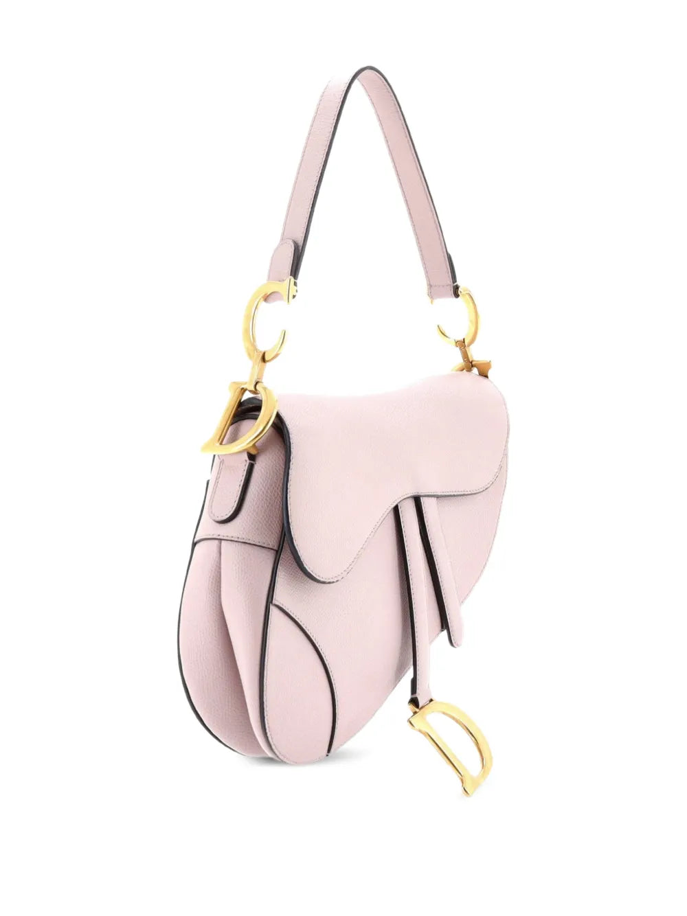 Christian Dior Pre Owned Saddle Handbag Leather Medium Shoulder Bag