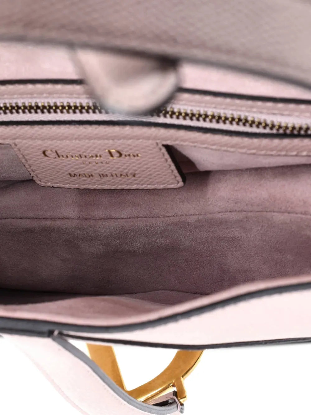Christian Dior Pre Owned Saddle Handbag Leather Medium Shoulder Bag