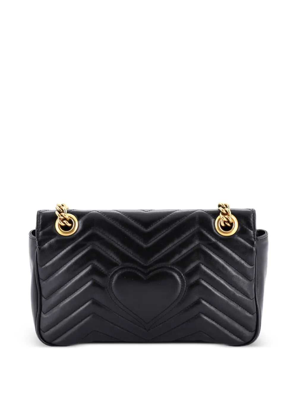 Gucci Pre Owned Gg Marmont Flap Bag Matelasse Leather Medium Shoulder Bag