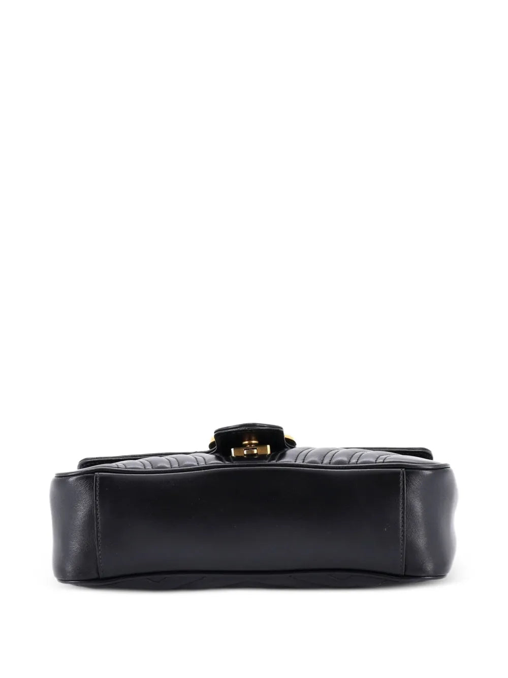 Gucci Pre Owned Gg Marmont Flap Bag Matelasse Leather Medium Shoulder Bag