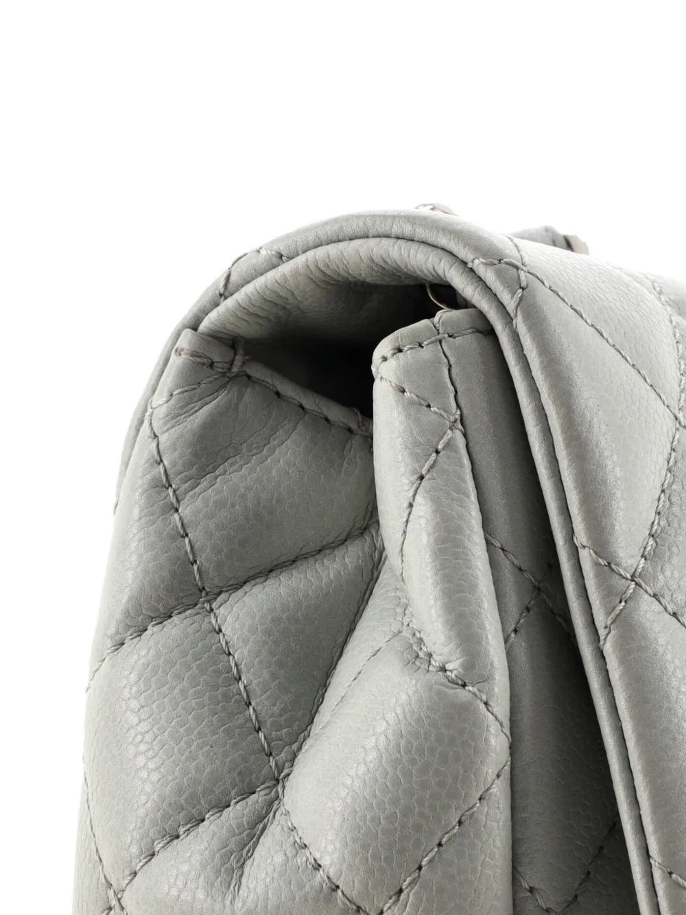 Chanel Pre Owned Classic Single Flap Bag Quilted Caviar Jumbo Shoulder Bag