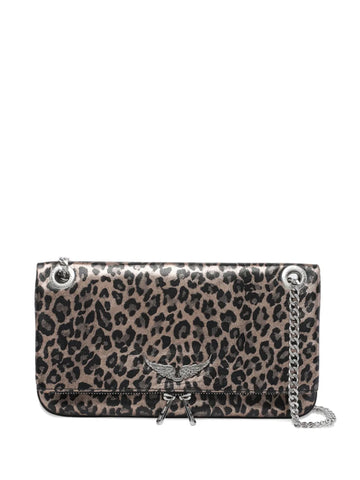 Zadigvoltaire Rock Nano Animal Print Chain Shoulder Bag
