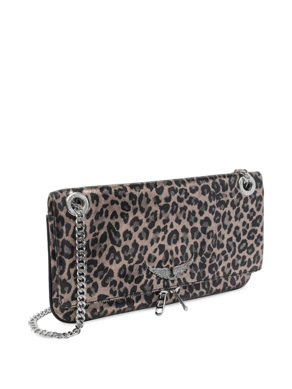 Zadigvoltaire Rock Nano Animal Print Chain Shoulder Bag
