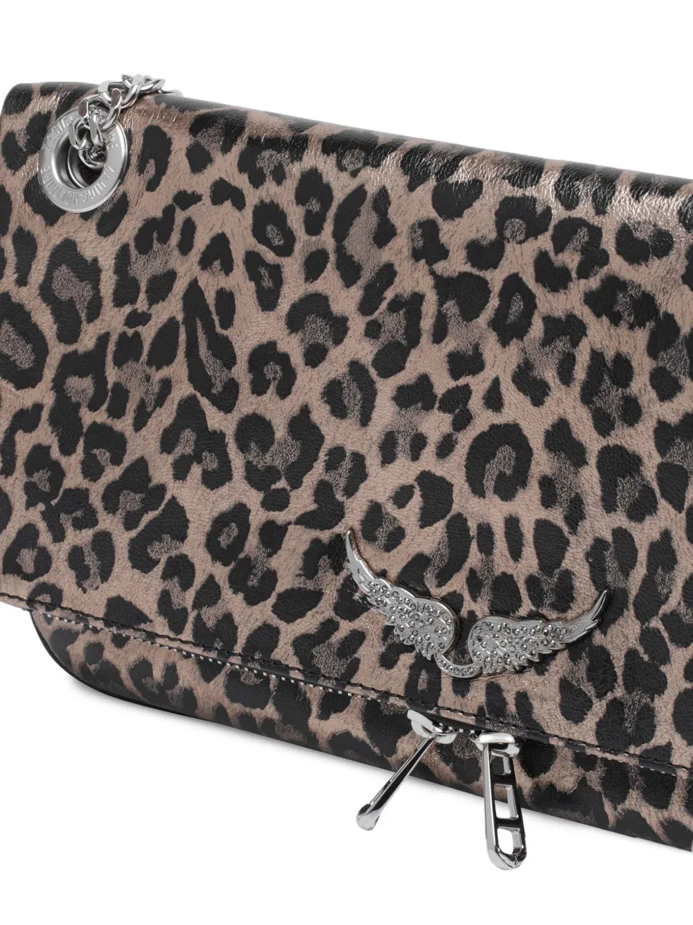 Zadigvoltaire Rock Nano Animal Print Chain Shoulder Bag