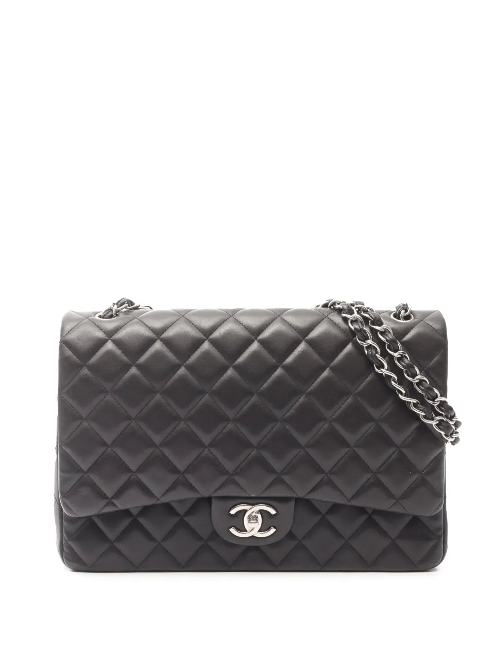 Chanel Pre Owned 2011 Maxi Classic Lambskin Double Flap Shoulder Bag