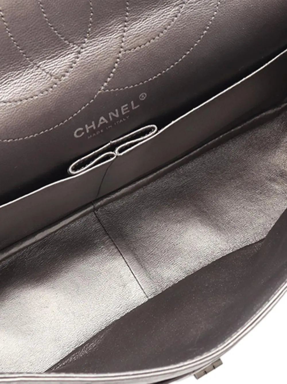 Chanel Pre Owned 2012 2013 Maxi Aged Calfskin Reissue 255 Double Flap Bag Shoulder Bag