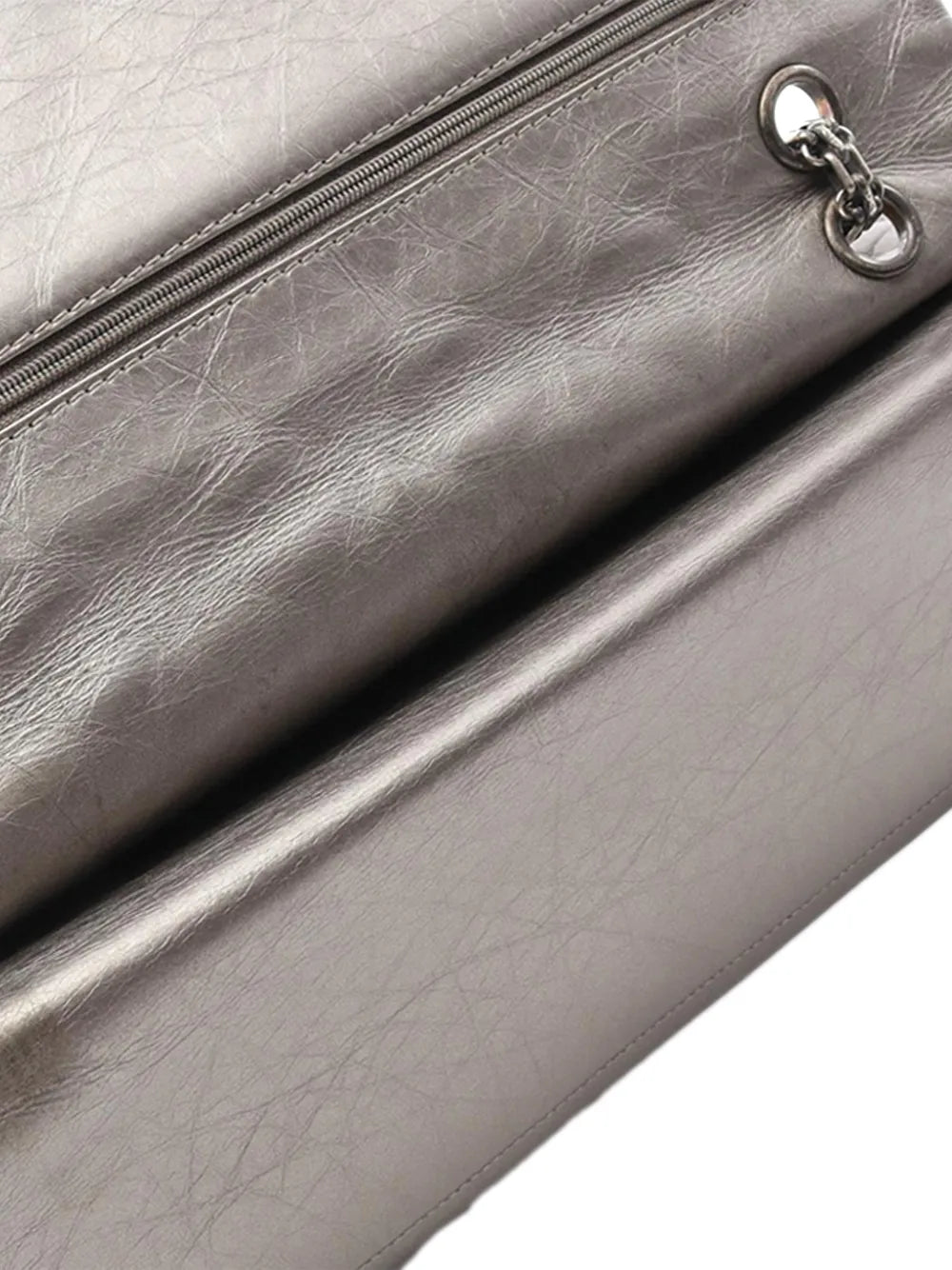 Chanel Pre Owned 2012 2013 Maxi Aged Calfskin Reissue 255 Double Flap Bag Shoulder Bag