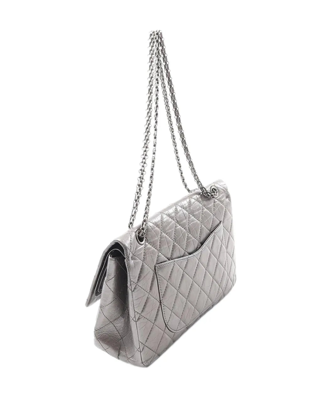 Chanel Pre Owned 2012 2013 Maxi Aged Calfskin Reissue 255 Double Flap Bag Shoulder Bag