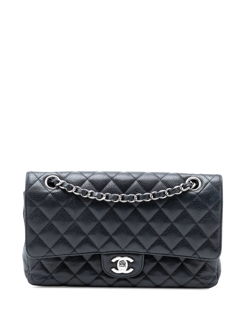 Chanel Pre Owned 2014 2015 Medium Classic Caviar Double Flap Shoulder Bag